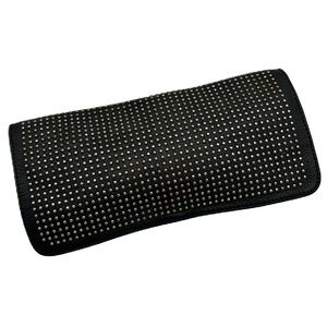 Kenneth Cole Studded‎ Leather Clutch Purse Size M Magnet Closure Pockets Black